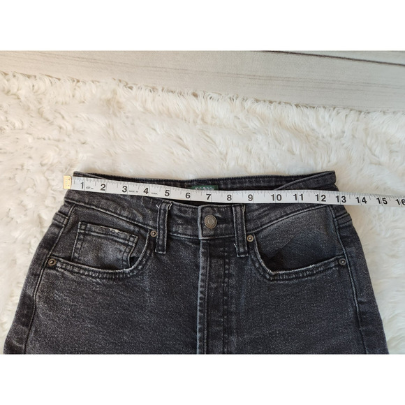 Wild Fable Women's Black High Rise Cotton Distressed Ankle Straight Jeans Size 2 - Picture 5 of 7